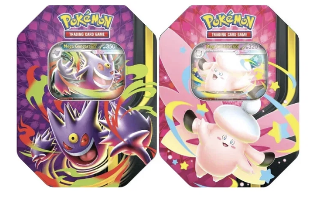 Mega Moonlit Tin — Mega Gengar ex or Mega Clefable ex — Assorted — Product view
